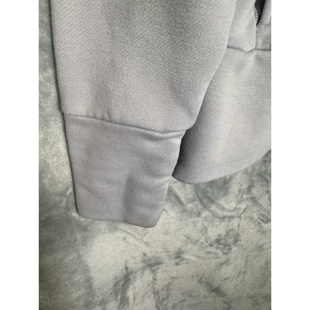Nike Womens Grey Hoodie Blue Swoosh Pullover Sweatshirt Size M - Picture 5 of 12